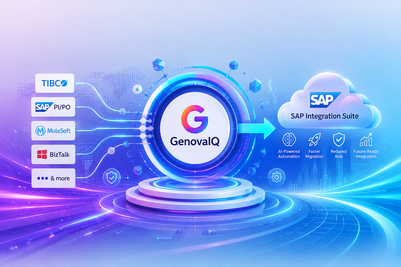 GenovaIQ AI pipeline migrating legacy ESB integrations to a modern platform