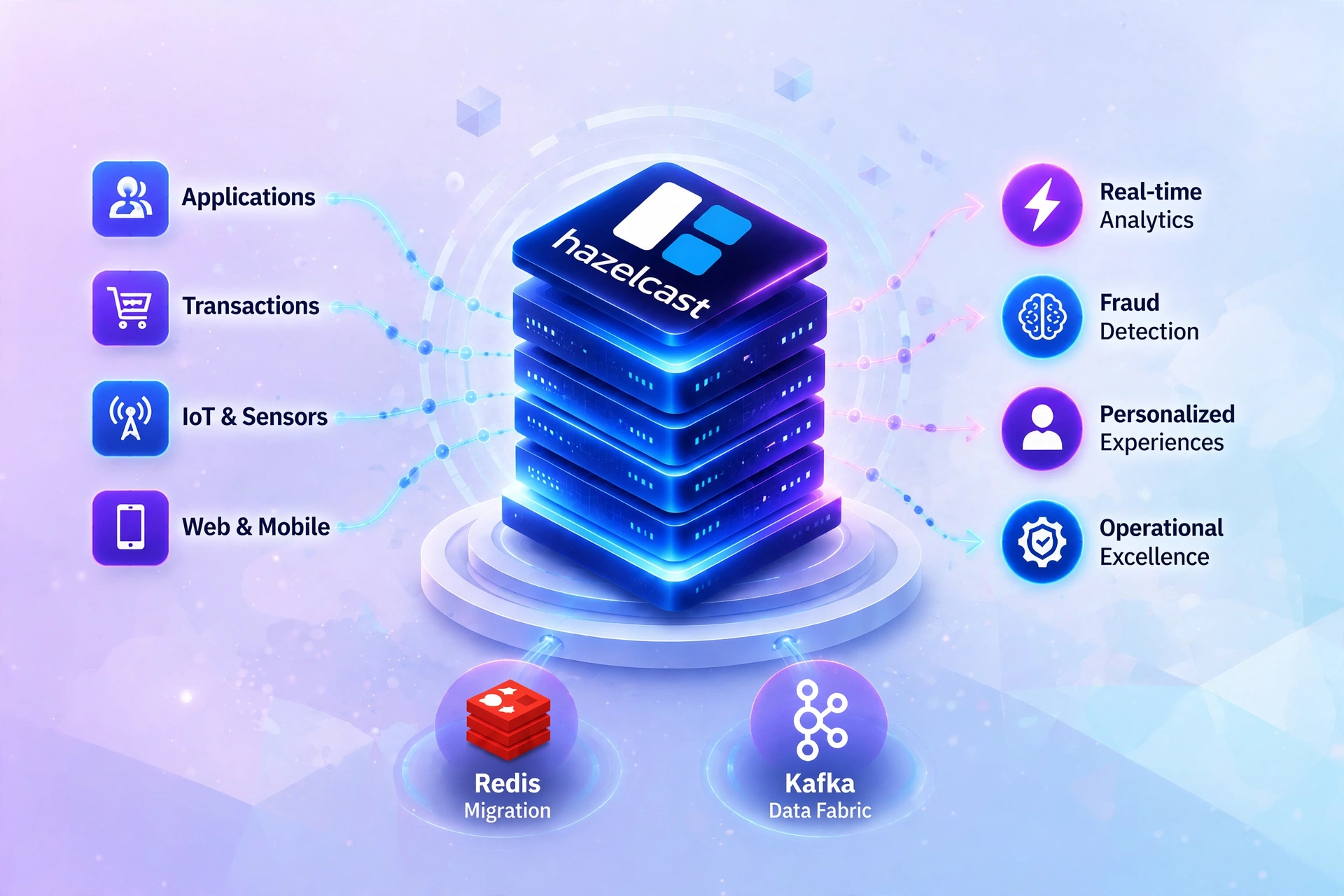 Hazelcast real-time in-memory data platform connecting cache, stream, compute and Kafka